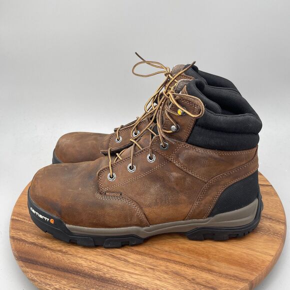 Carhartt Ground Force Boots Mens Size 14 Brown Waterproof Composite Toe Work main image 8